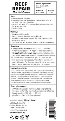 Reef Safe Sunscreen SPF 50+ All Natural, Water Resistant, Moisturizing, Biodegradable, Broad Spectru - //medicalbooks.filipinodoctors.org