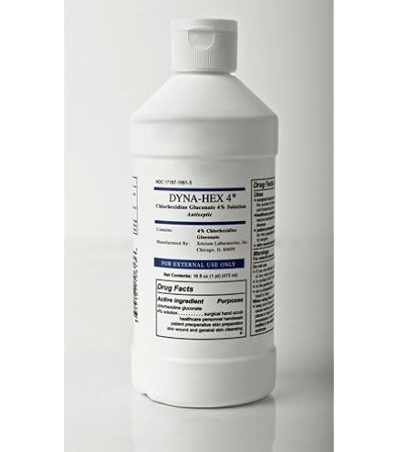 Amazon.com: Dyna-Hex 2% CHG Scrub Bottle by Dynahex (4oz) : Industrial &  Scientific