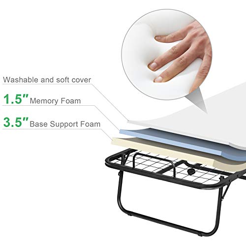 2 Folding+Rollaway+Foldable+Mattress+Portable