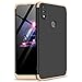 HMTECHUS Honor 8X case Shockproof 2 in 1 Hard PC Plastic Material Anti-Scratch Slim Fit Bumper Full Body Coverage Protection Ultra-Thin Cover for Huawei Honor 8X 2 in 1 PC Black-Gold AD