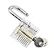 Practice Lock Set, Transparent Cutaway Crystal Pin Tumbler Keyed Padlock, Lock Practice Tools for Locksmith, Pick Set
