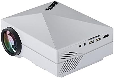 Protable Video Projector, Puronic GM60 1000 Lumens LCD 1920x1080 with Optical Keystone USB/AV/SD/HDMI/VGA Interface for Home Theater/PC/Game (White)