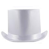 HMS Satin Tall Top Hat, White, One Size