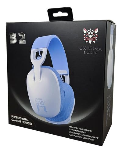 ONIKUMA GAMING B2 Headset Gamer Sem Fio para PS5, PS4, PC, 2.4GHz/Bluetooth 5.3, Branco, Over Ear