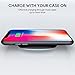 AUKEY USB C Wireless Charger, Ultra-Compact Wireless Charging Pad Compatible iPhone XS/XR/8/AirPods 2, Samsung S10/S9/S8/S7, and Other Qi-Compatible Devices, Graphite Wireless Charger Series