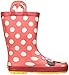 Western Chief baby girls Waterproof Disney Character With Easy on Handles Rain Boot, Minnie Mouse, 8 Toddler US