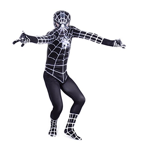 Wraith Of East Black Venom Spiderman Costume Cosplay Bodysuit Kids-L