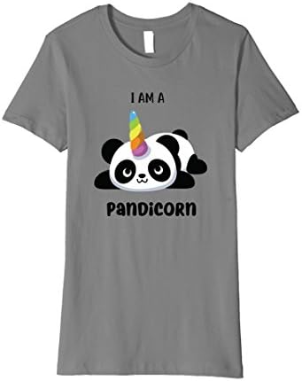 Womens I Am A Pandicorn T-Shirt for Panda Lovers Small Slate