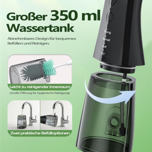 Kabellose Elektrische Munddusche, 350ml Tank, Zuhause & Reisen