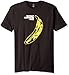 Impact Men's Velvet Underground Distressed Banana Short Sleeve Jersey T-Shirt,Black,Medium