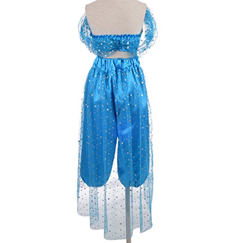 Dressy Daisy Girls Princess Jasmine Dress Up Costumes Arabian Princess Dress Halloween Party Size 8 / 10