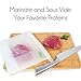 Reusable Silicone Food-Storage Cooking Bags - Airtight Zip Seal Colored Containers Keep Food Hot or Cold - Baby Food Prep or Sous Vide - (2L 4M bags)…