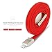 Micro USB and Lightning 2 in 1 Cable Data Transfer Charging Cord 3 Feet Red