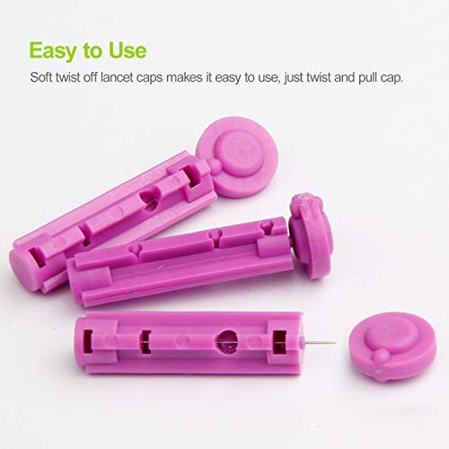 image for AUVON Blood Lancets, 30 Gauge 100 Twist Top Lancets with Less Pain Des