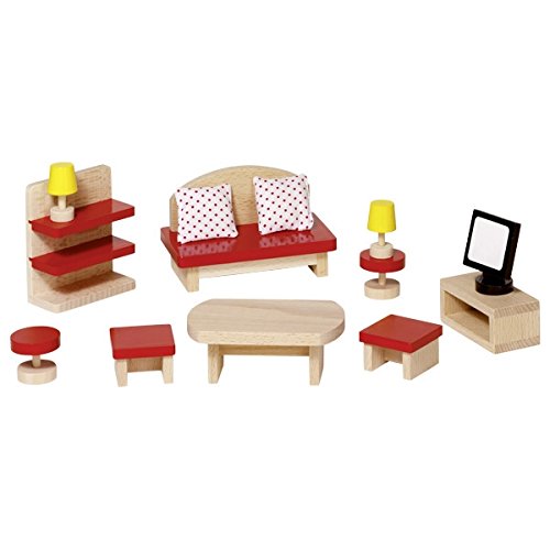 Goki 51716 Puppenmöbel Wohnzimmer, Basic
