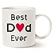 MAUAG Best Dad Coffee Mug, Best Dad Ever Unique Birthday Gifts Idea for Dad Father Papa Daddy Cup White, 11 Oz