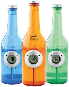 Water Powered Clock in Bottle Shape, Go Green, No Batteries Required Just add water, Blue
