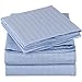 Mellanni King Sheets Set - 4 PC Iconic Collection Bedding - Hotel Luxury, Extra Soft, Cooling Bed Sheets - Wrinkle, Fade, Stain Resistant (King, Striped Light Blue)