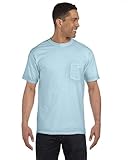 Comfort Colors 6.1 oz. Garment-Dyed Pocket T-Shirt, Large, CHAMBRAY