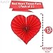Valentines Day Decoration Set - Pack of 21 | Red Heart Garland for Valentines Day Decor | Red and White Paper Pompoms with Latex Balloons for Valentines Day Office Decorations | Valentine Decorations