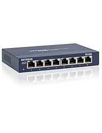 Switch de Ethernet de alta velocidad de 5 puertos ProSAFE de Netgear, FS105NA, Azul