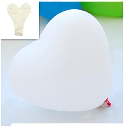 PcsPce - 50Pcs Heart-Shaped Latex Balloons Party Holiday Decoration Ballon (White Color)