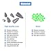 Glarks 140Pcs Fishing Sinkers Weights Kit, 90Pcs 2g 3.5g 5g 7g 10g 15g Worm Fishing Sinker Weight Bullet Sinkers with 50Pcs Green Luminous Fishing Bead Set