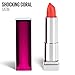 Maybelline New York Color Sensational Pink Lipstick, Satin Lipstick, Shocking Coral, 0.15 Ounce, 1 Count