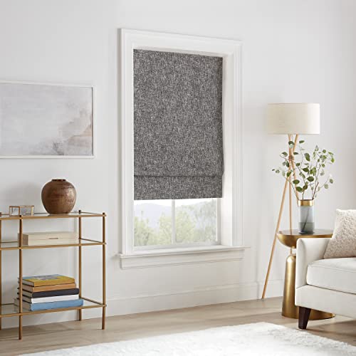 Eclipse Drew Cordless Blackout Roman Shade, 33x64, Charcoal