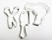 3 Piece Salon Theme Cookie Cutter Set Hair Stylist Beautician Cosmotologist