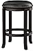 Flash Furniture Margaret 24'' High Backless Cappuccino Wood Counter Height Stool with Black LeatherSoft Swivel Seat