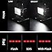 LED Portable Lights - Vaincre Spotlights Work Lights with Magnet Base - 15W 24 LED Built-in Rechargeable Lithium Batteries with USB Ports to Charge Mobile Devices (Black)