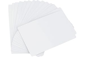 Generic 50pcs 0.22mm Thick Double-Side Sublimation Metal Business Cards, White, 3.4x2.1 inches, 100 Sheets