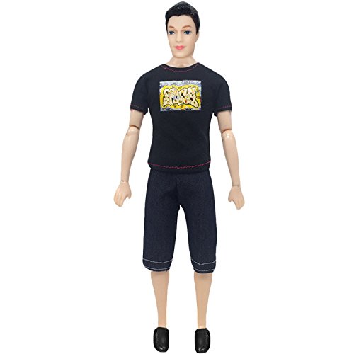 Shoes for Dolls, Shoes for Ken Dolls, Accessories for Ken 3 Pairs Doll Shoes White Sneakers Black Formal Shoes Boots Accessories for Men Ken Toys Children Birthday Xmas Gift