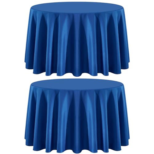 Aocoz Royal Blue Round Tablecloths