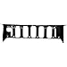 Grille Bracket for Hummer H3 06-10 Support Textured (Black)