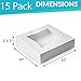 Cake Boxes - Set of 15 Pie Window Boxes 10 Inches by 10 Inches by 2 1/2 Inches White Paperboard Bakery Box by Upper Midland Products