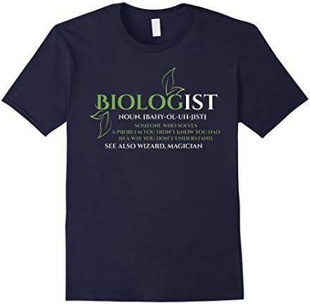Men's Biologist Meaning Noun Definition Funny Biology Gift T-Shirt Large Navy