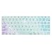 MOSISO Silicone Pattern Keyboard Cover Protective Skin Compatible with MacBook Pro 13 inch 2017 2016 Release A1708 Without Touch Bar & Compatible with MacBook 12 inch A1534, Rainbow Mist