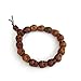 OVALBUY Jujube Wood Carved Skull Beads Buddhist Prayer Wrist Mala Bracelet