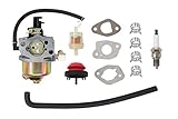 Carburetor Fuel Filter Primer Bulb Spark Plug Carb kit for MTD Troy Bilt Cub Cadet 951-14026A 951-14027A 951-10638A 170-SU 270-SUA 370-SUC Engine Snow Blower Huayi 170S 170SA Craftsman Sears