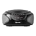 Ematic CD Boom Box with Bluetooth Audio and Speakerphone, Black