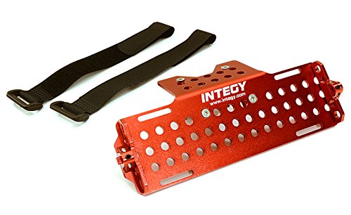 Integy RC Model Hop-ups C27660RED Alloy Machined Rear Battery Tray for Axial 1/10 SCX-10 Scale Off-Road Crawler