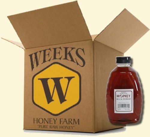16oz (Case of 12) - Buckwheat Honey - Pure, Raw, Unfiltered, Unheated