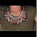 SUMAJU Collars Statement Necklace, Miraculous Garden Womens Vintage Fabric Colorful Bohemian Acrylic Beads Choker Necklace Jewelry