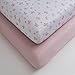 Cuddles & Cribs 2 Pack GOTS Certified Organic Cotton Fitted Crib Sheet - Pink, Butterfly