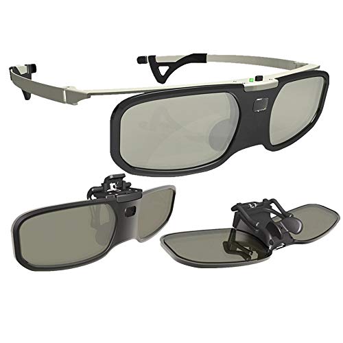 Goswot Clip-ons 144Hz 3D DLP-Link Active Shutter Rechargeable Glasses