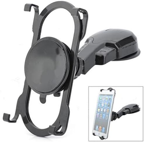 Rotating Car Mount Dashboard Phone Tablet Holder Dash Glass Swivel Cradle Stand Suction Black for MetroPCS ZTE ZMax Pro - Net10 iPhone 6 Plus - Net10 Huawei Ascend Mate 2