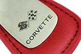 Chevrolet Chevy Corvette C3 Leather Key Chain Red Tear Drop Key Ring