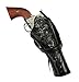 Historical Emporium Standard Right Hand Western Cross Draw Holster Tooled Leather, Wild West Single Action Revolver Gun Holster